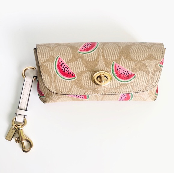Coach Accessories - Coach Sunglass Case Signature Canvas Watermelon 🍉